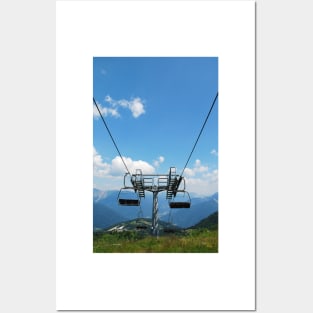 Ski Lift on Monte Zoncolan in Summer Posters and Art